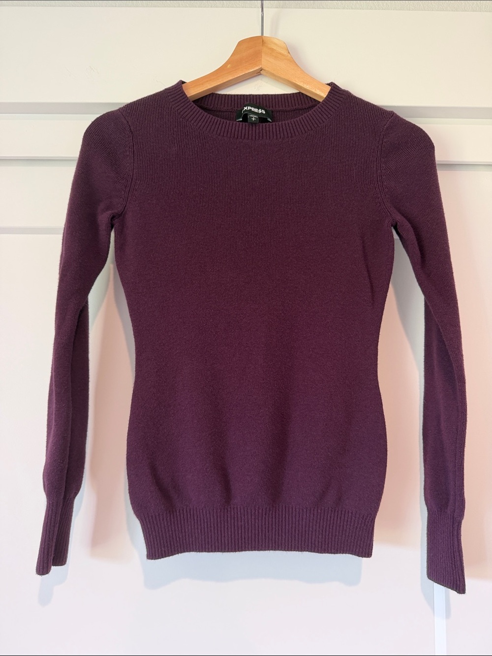 Express Women's Crewneck Sweater in Plum